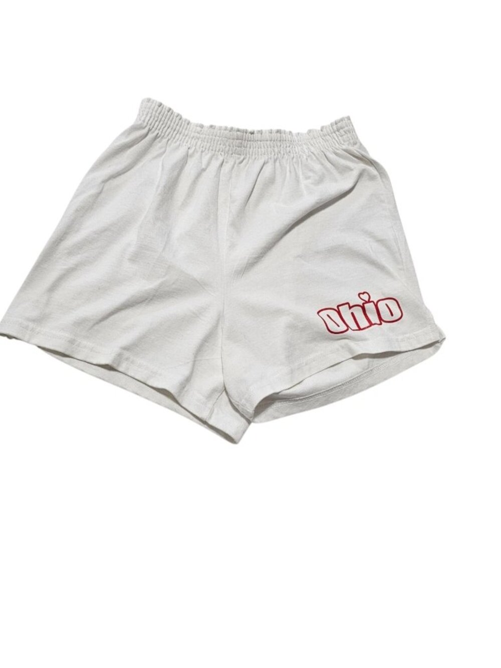 Soffe Ohio Shorts Women’s Large White Vintage Cheer Athletic Y2K 90s